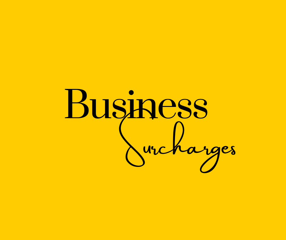 business surcharge text