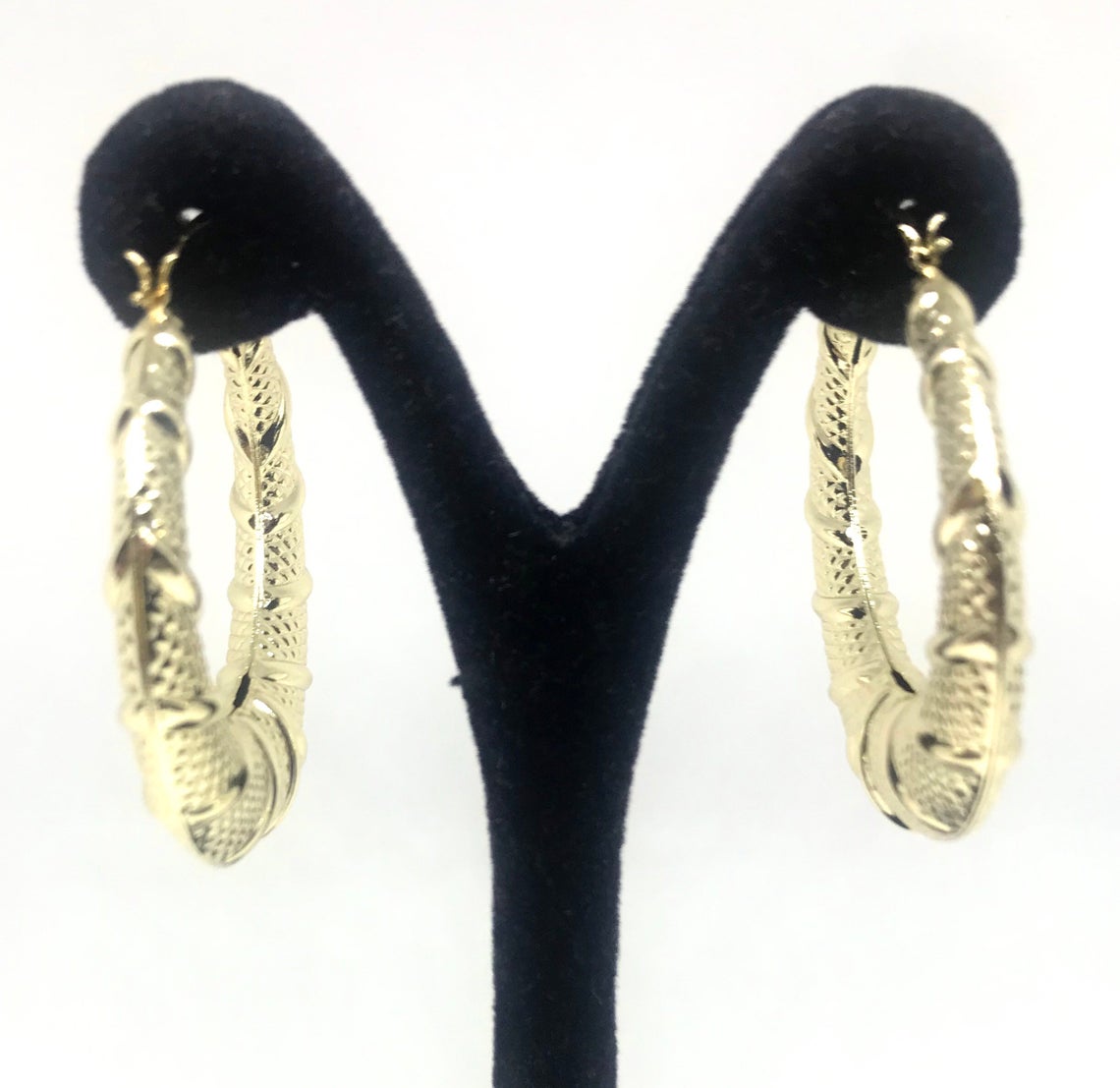 14k Gold Filled Vintage Gold Twisted Hoops Style 1.5,2,2.5 inches - Croissant Hoop Earrings, Chunky Statement Hoops Fashion Accessories 90s - Image 5