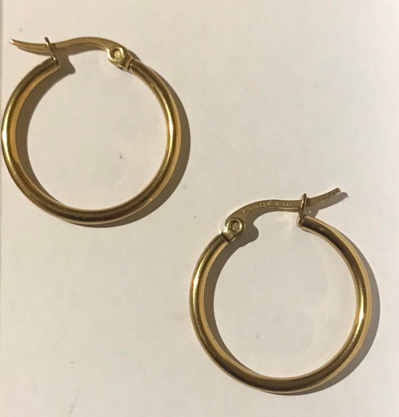 2.5, 2 and 1 inch Hoop Earrings - Gold Style - Gift for Her Fashion Accessories Women Wear - Image 6