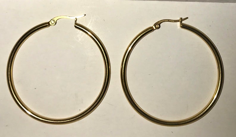 2.5, 2 and 1 inch Hoop Earrings - Gold Style - Gift for Her Fashion Accessories Women Wear - Image 5