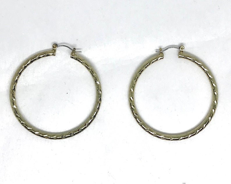 2.5, 2 and 1 inch Hoop Earrings - Gold Style - Gift for Her Fashion Accessories Women Wear - Image 4