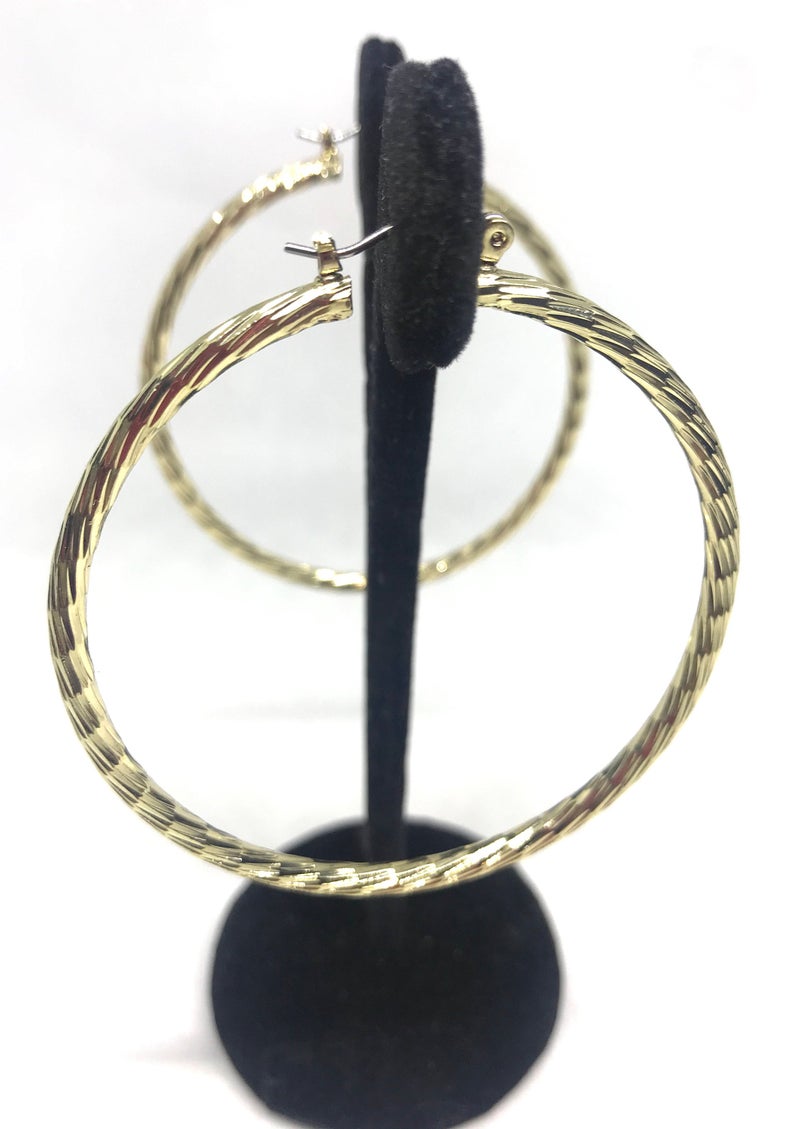 2.5, 2 and 1 inch Hoop Earrings - Gold Style - Gift for Her Fashion Accessories Women Wear - Image 2